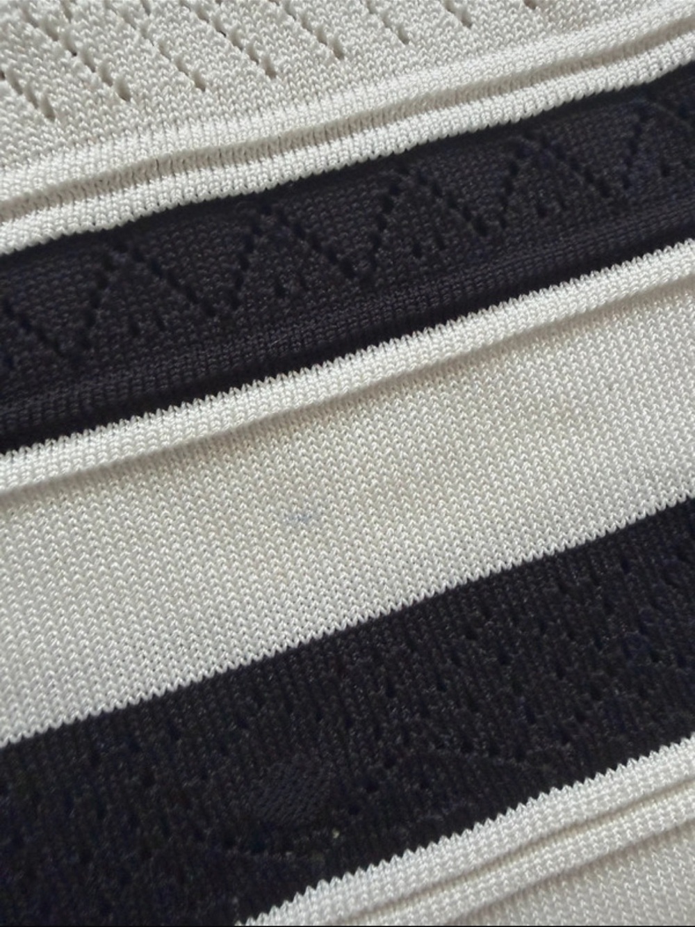 XOXO Black and White Striped Cold-Shoulder Midi Dress - Picture 3 of 9